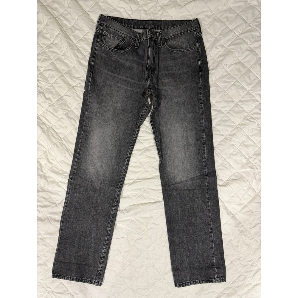 Levis 514 33X34 Actual 35X34 Grey Mens Jeans Stretch Medium Wash